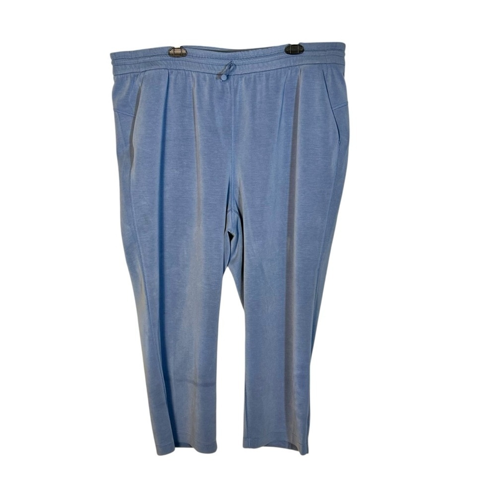 Lululemon Plus Size 20 Softstreme HighRise Straight-Leg Cropped Pant Blue W6BZXS